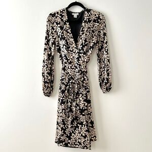Harold's 100% Silk Floral Wrap Dress
